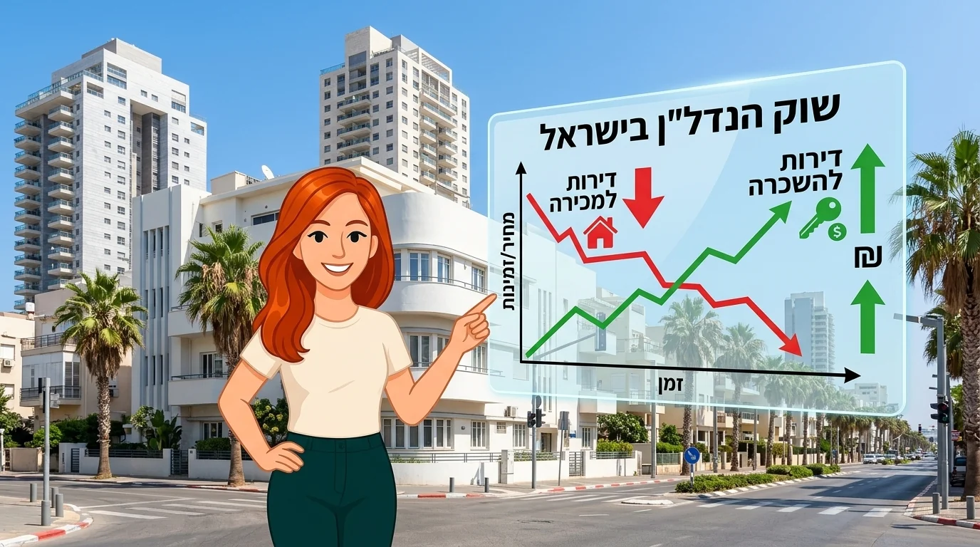 פרדוקס הנדל״ן הישראלי: למה מחירי הדירות למכירה יורדים – אבל השכירות דווקא מזנקת? [2026]